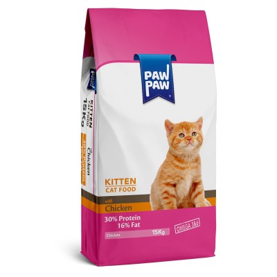 Pawpaw 15kg Ξηρά Τροφή για Γατάκια με Κοτόπουλο