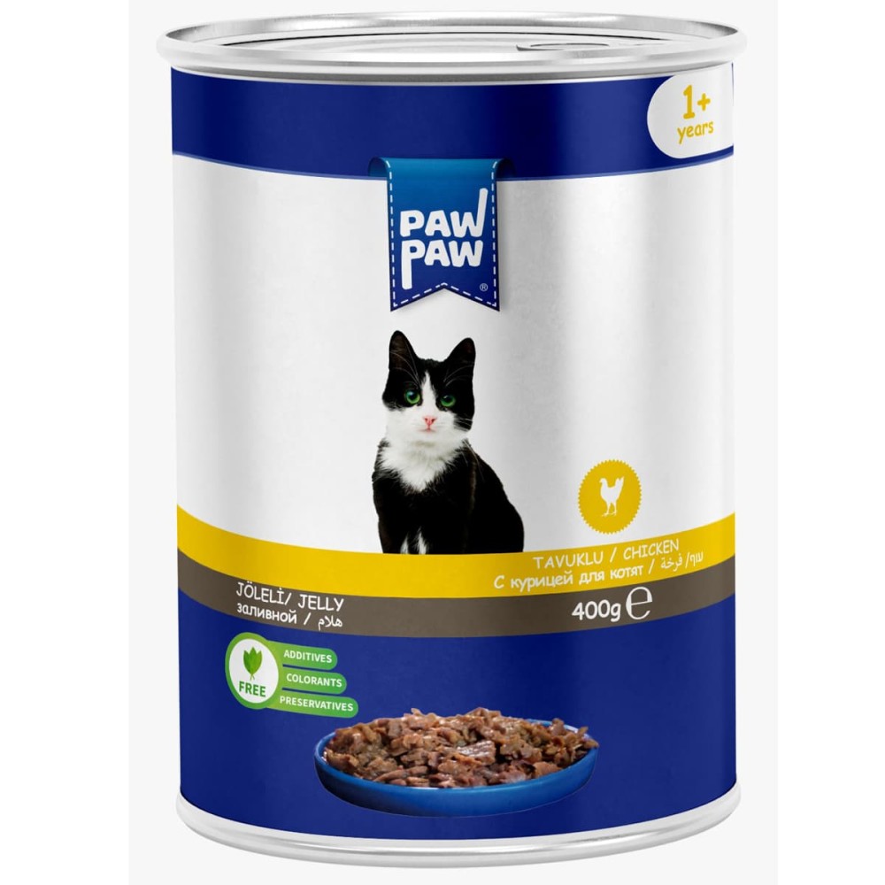Pawpaw Low Grain 400gr Υγρή Τροφή για Ενήλικες Γάτες με Κοτόπουλο Pawpaw Low Grain 400gr Υγρή Τροφή για Ενήλικες Γάτες με Κοτόπουλο
